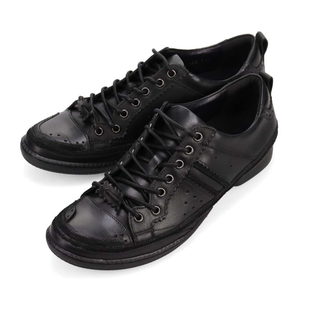 KATHARINE HAMNETT LONDON レースアップカジュアルレザースニーカー