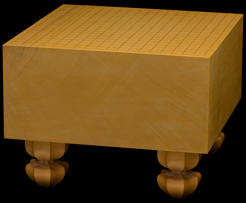 本榧足付碁盤 6寸6分（天柾） ga60032 | 前川榧碁盤店