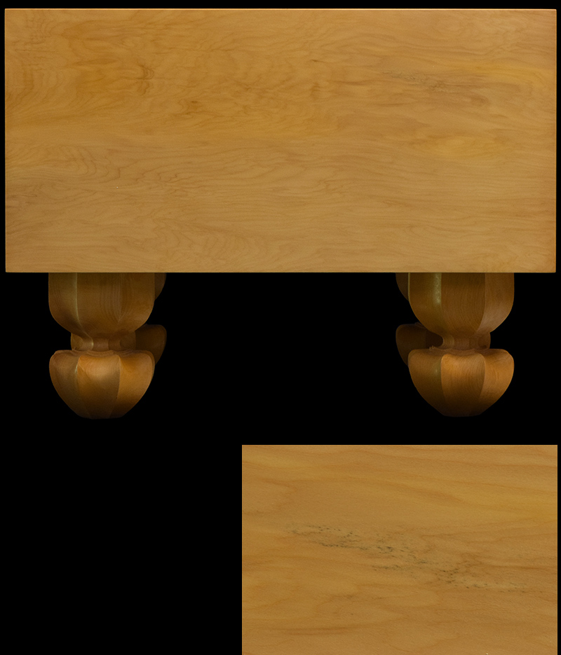 本榧足付碁盤 7寸2分（天柾） ga70010 | 前川榧碁盤店