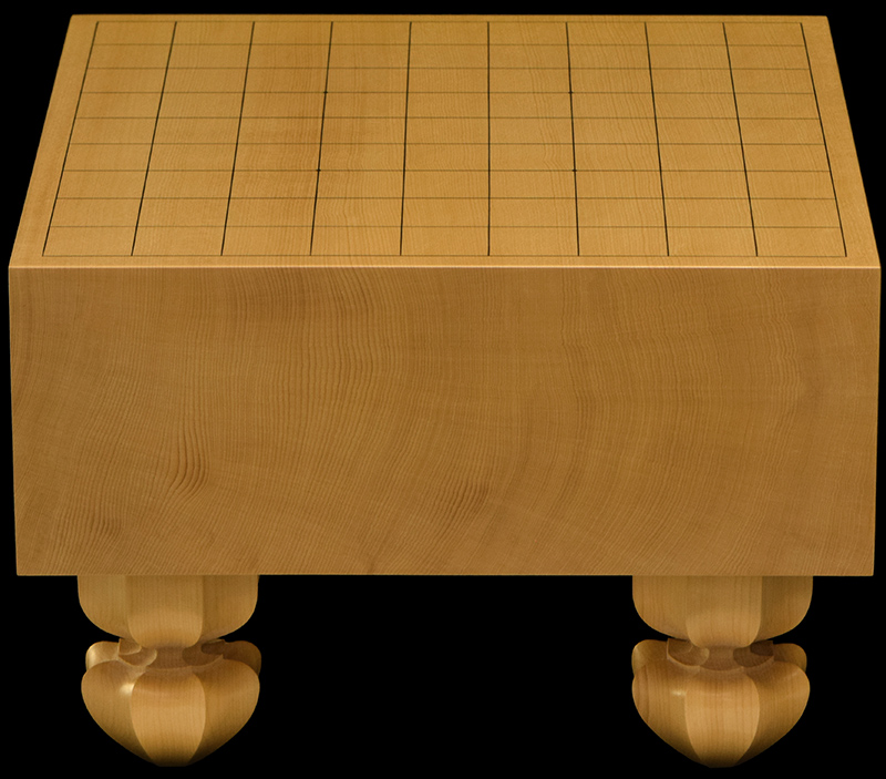 本榧足付将棋盤 4寸2分（天地柾） sa40049 | 前川榧碁盤店
