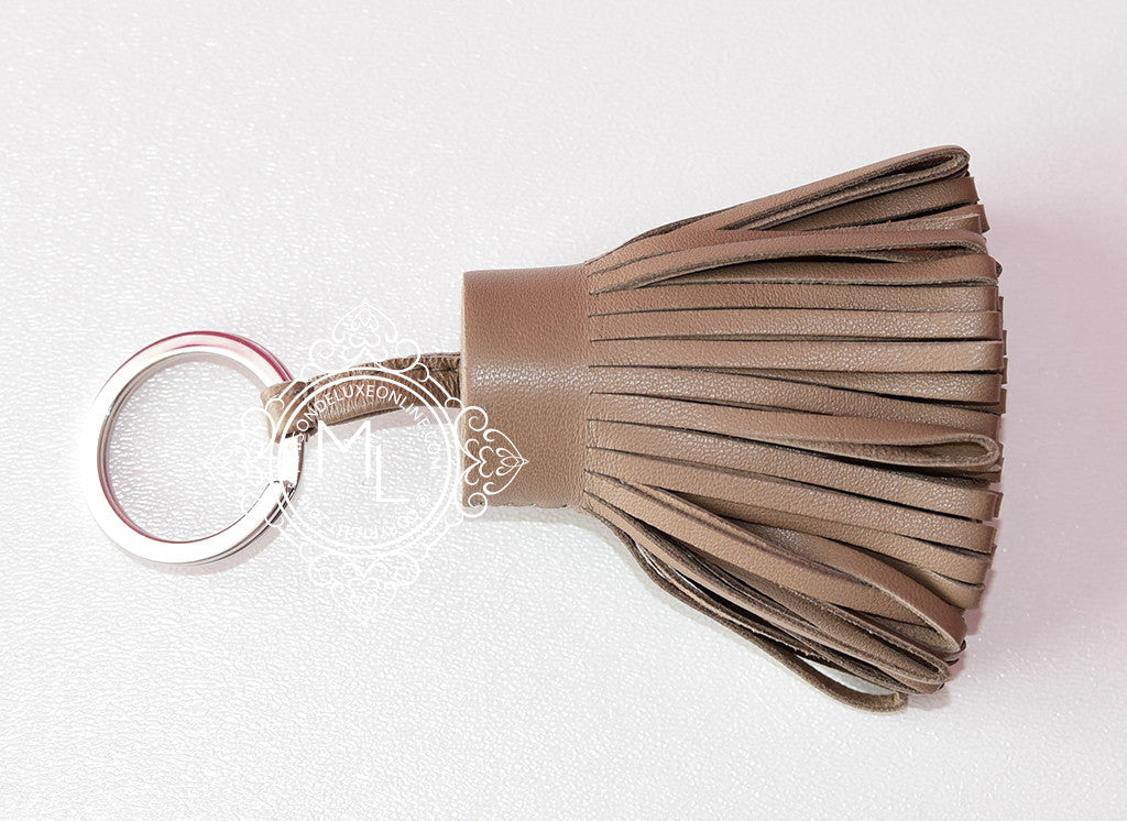 Hermes Etoupe Carmen Keychain Bag Charm Rodeo Key Ring – MAISON de