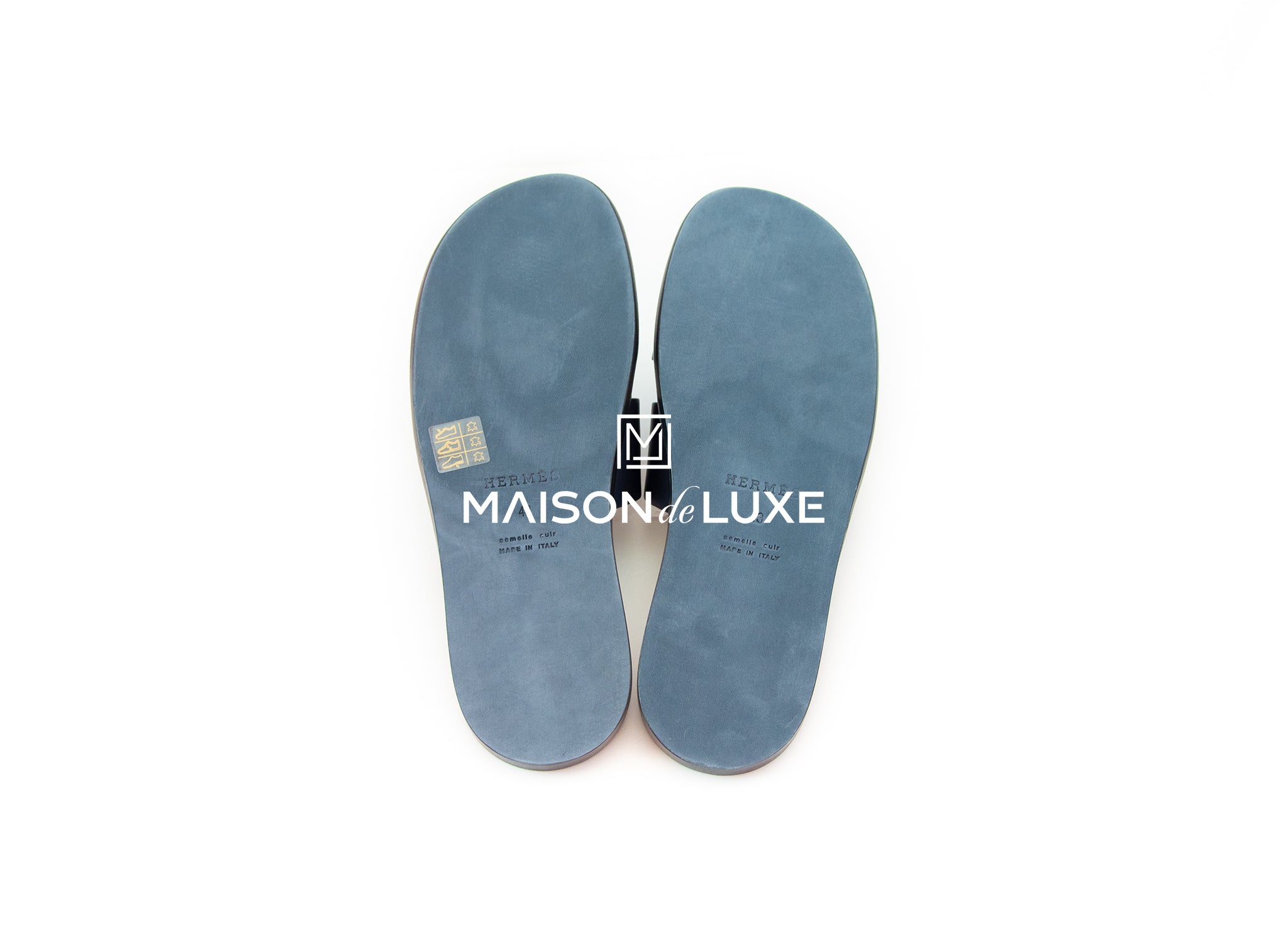 Hermes Mens Labyrinthe Marine Izmir Sandal 43 Shoes Sandals