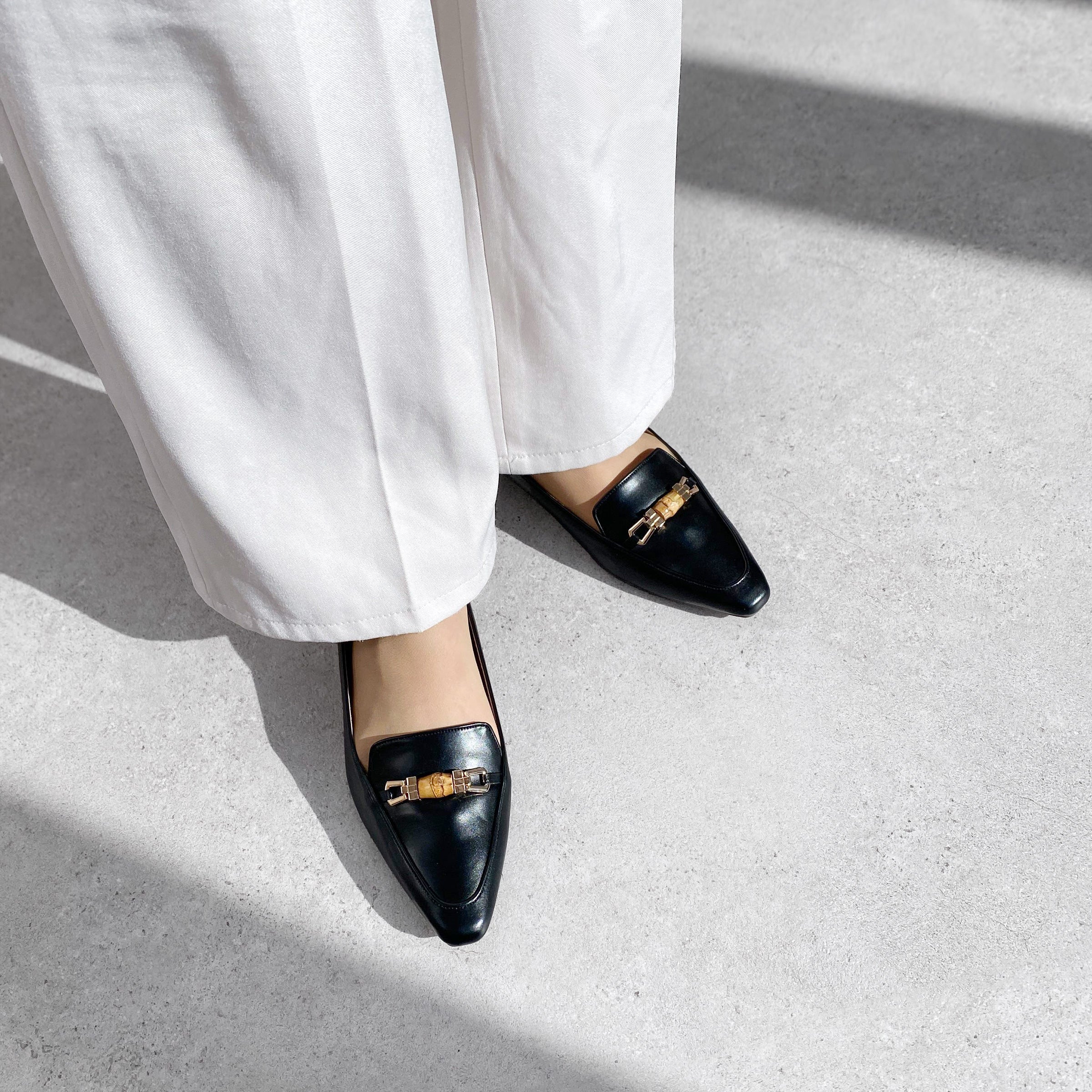 30%OFF：2025SS：バンブービット ローファー（m18003）ブラック