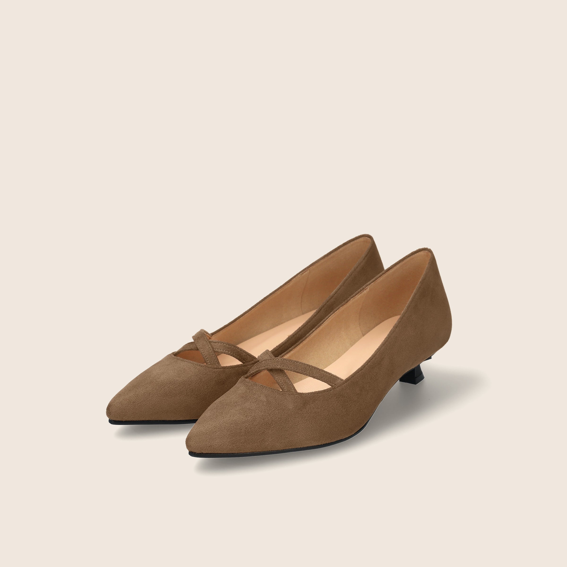 50%OFF：クロスストラップデザイン パンプス（m30003）トープS