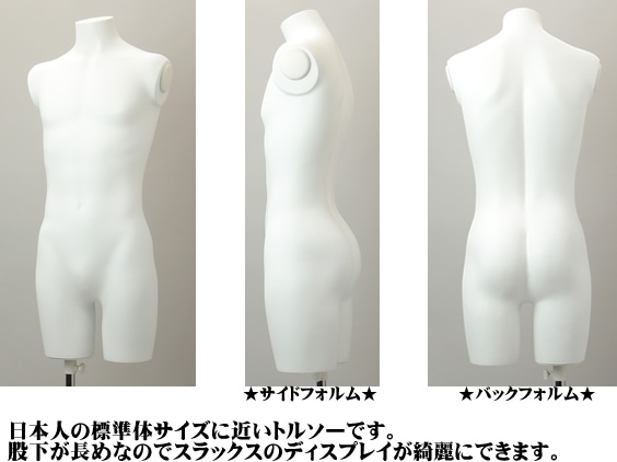 リアル、マネキン、トルソー、トルソ、ボディ、紳士、男性、細身、スリム