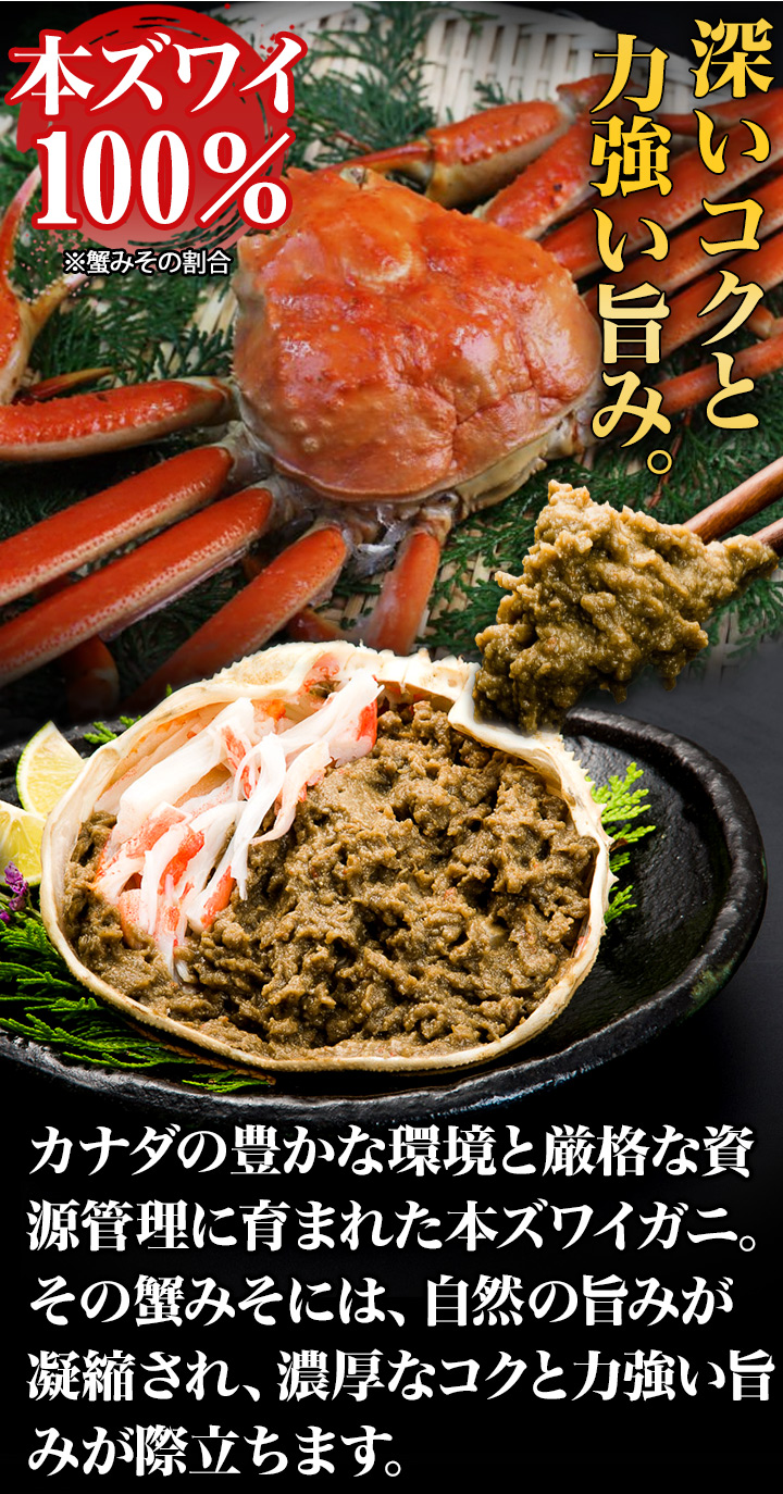 1kg/2lg 本ズワイガニ 蟹みそ かにみそ 蟹 紅ズワイ 本ズワイ 蟹味噌