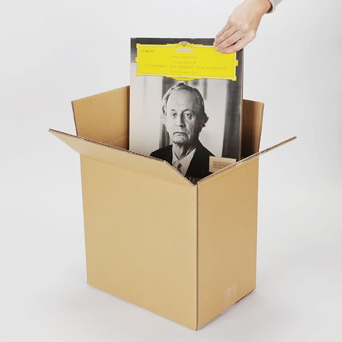 LPレコード用 段ボール箱（ダンボールボックス）LP50枚用 縦置き