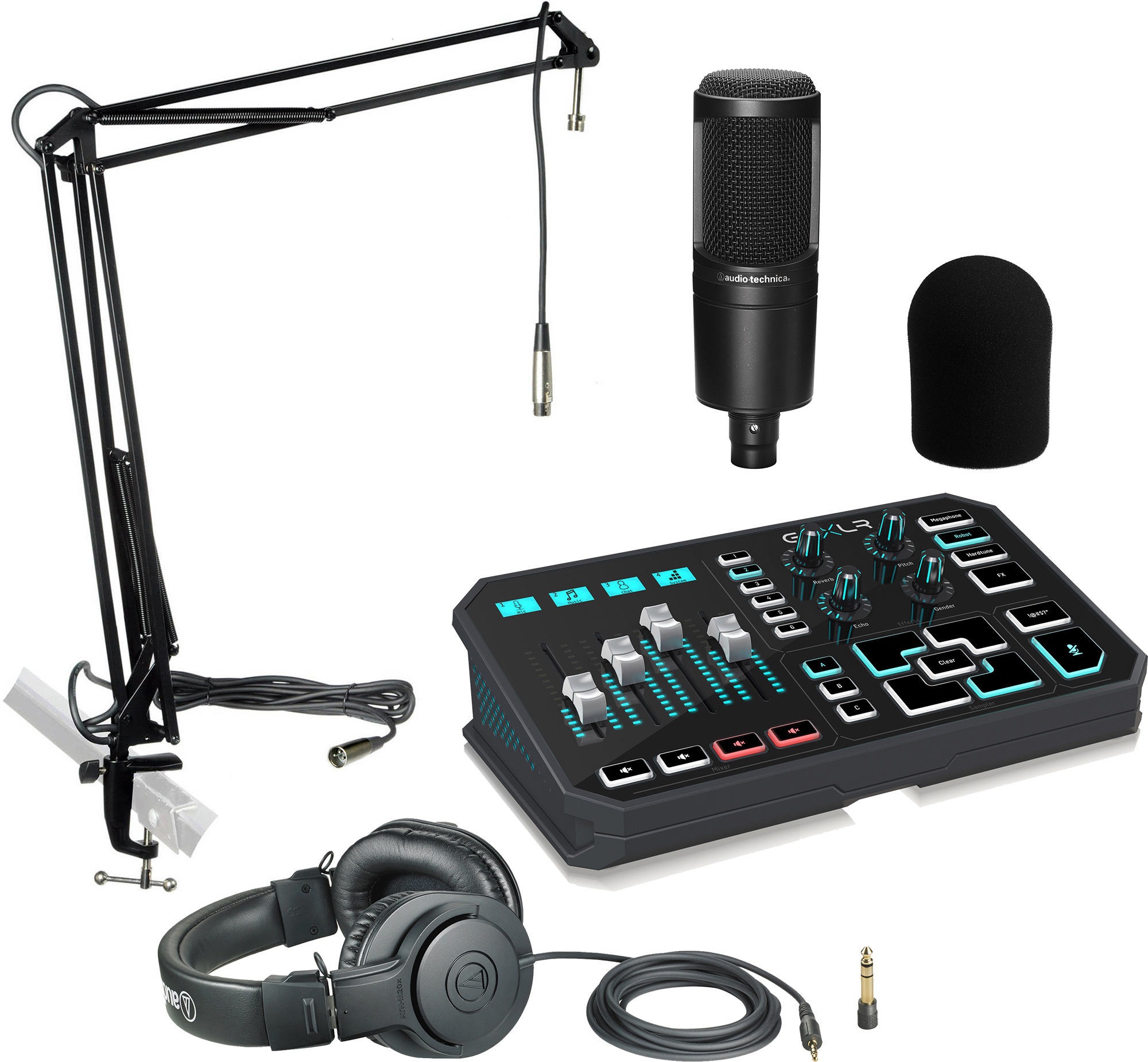 TC Helicon GoXLR Premium Kit with Audio-Technica Condenser Mic
