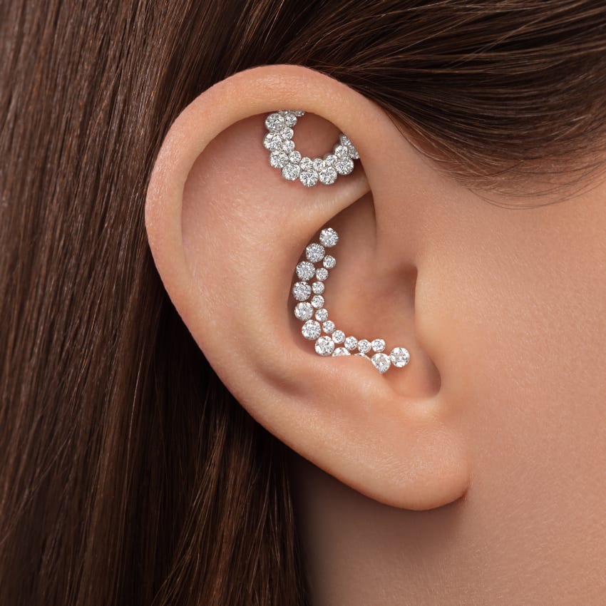 Demi Apsara Invisible Set Diamond Threaded Stud Earring – MARIA TASH