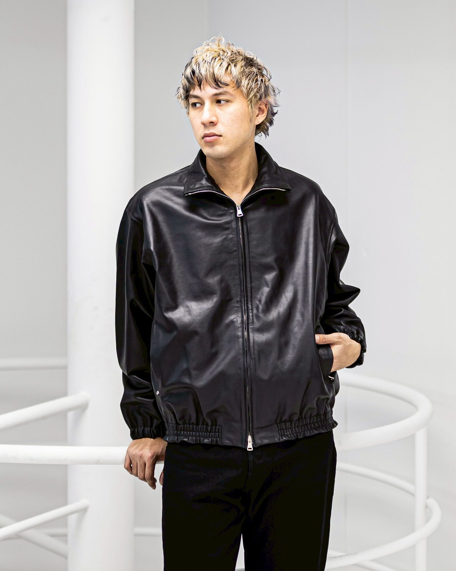 YOKE - YOKE 26SS Carf Leather Truck Jacket(YK26SS01157B)BLACK☆1月