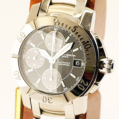 買取】店頭でボーム＆メルシエ ケープランド クロノグラフ 黒文字盤を