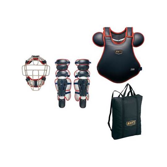 ゼット ZETT 送料無料 軟式 プロステイタス キャッチャー防具3点セット