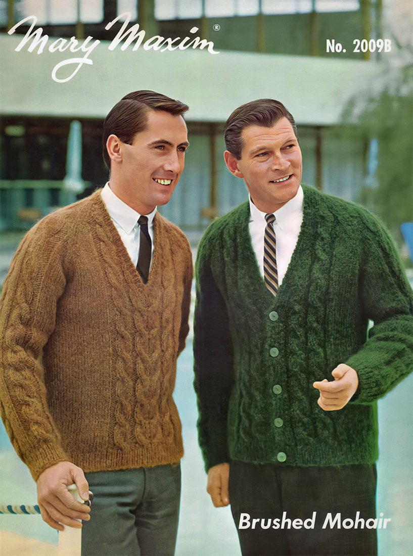 Men's Cable Pullover or Cardigan Pattern – Mary Maxim