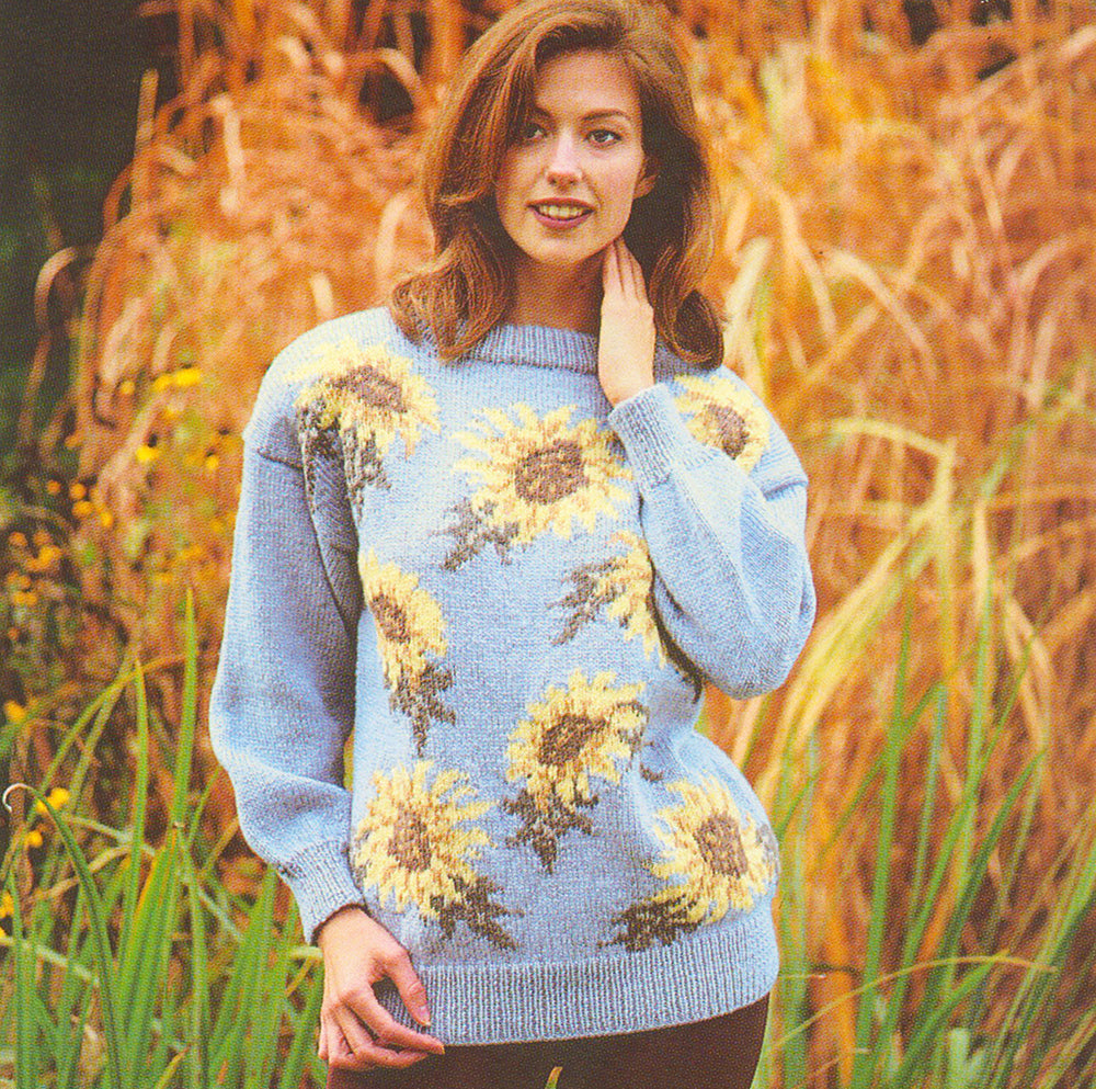 Sunflower Pullover Pattern – Mary Maxim