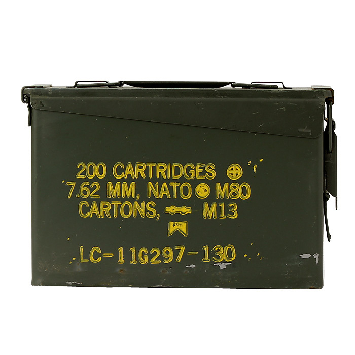 US(米軍)現用 AMMO BOX(弾薬箱)/30 Cal(7.62mm)弾用/マーキング付/実物