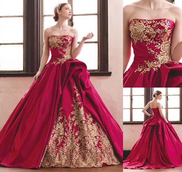 エレガントに煌びやかに輝くチェリーピンクのカクテルドレス！ドレープ