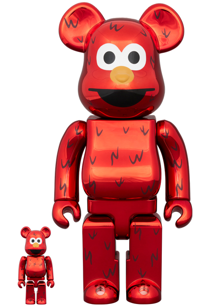 MEDICOM TOY - BE@RBRICK ELMO CHROME Ver. 100％ & 400％