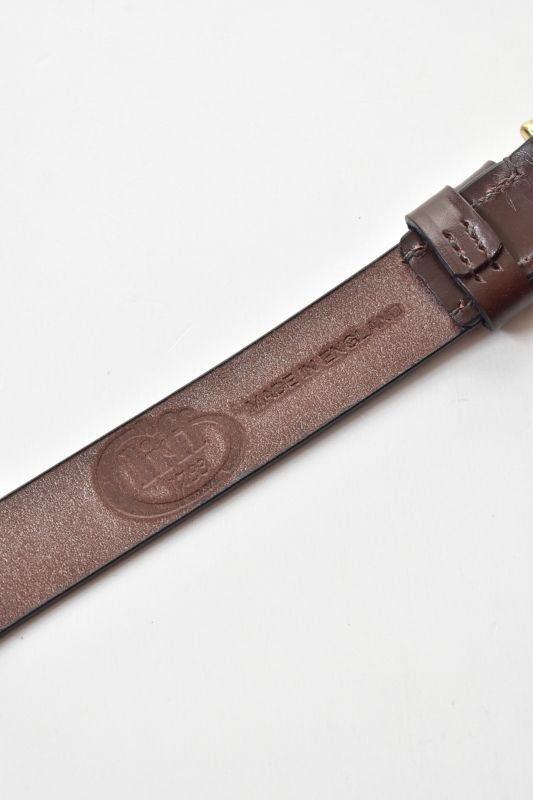 JABEZ CLIFF (ジャベツクリフ) Stirrup Leather Belt [CHESTNUT]