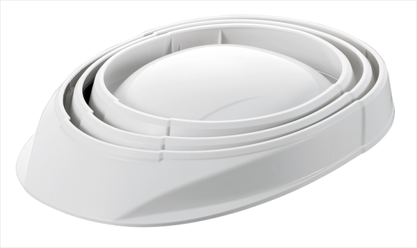 5個セット】 防災用収縮式ヘルメット オサメット ホワイト 折りたたみ