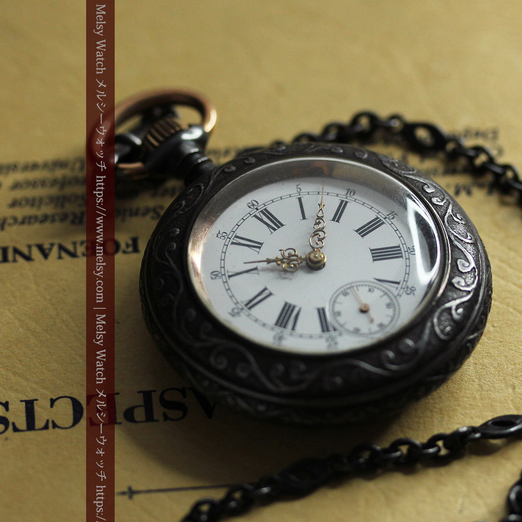 天使の装飾 渋さと深みあるロンジンのアンティーク懐中時計