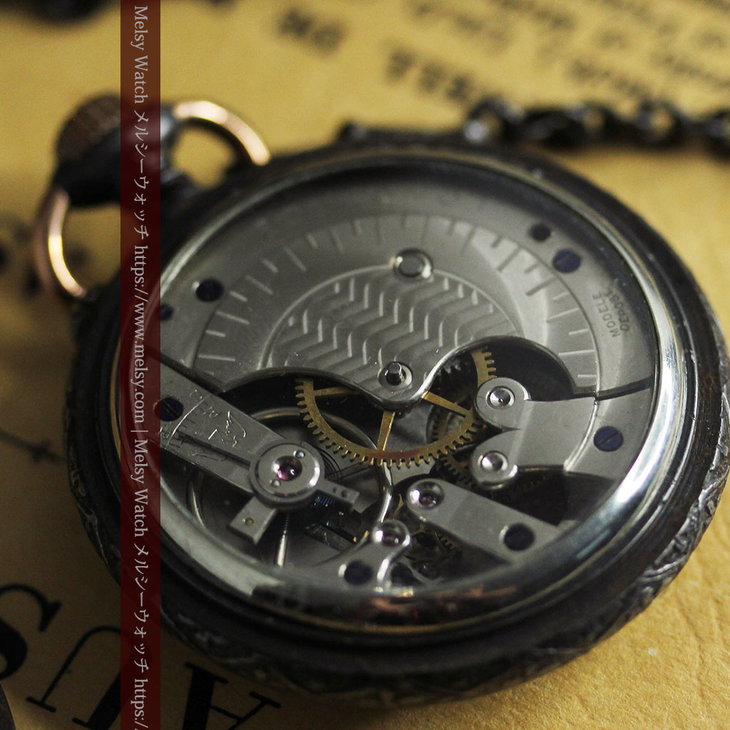 天使の装飾 渋さと深みあるロンジンのアンティーク懐中時計