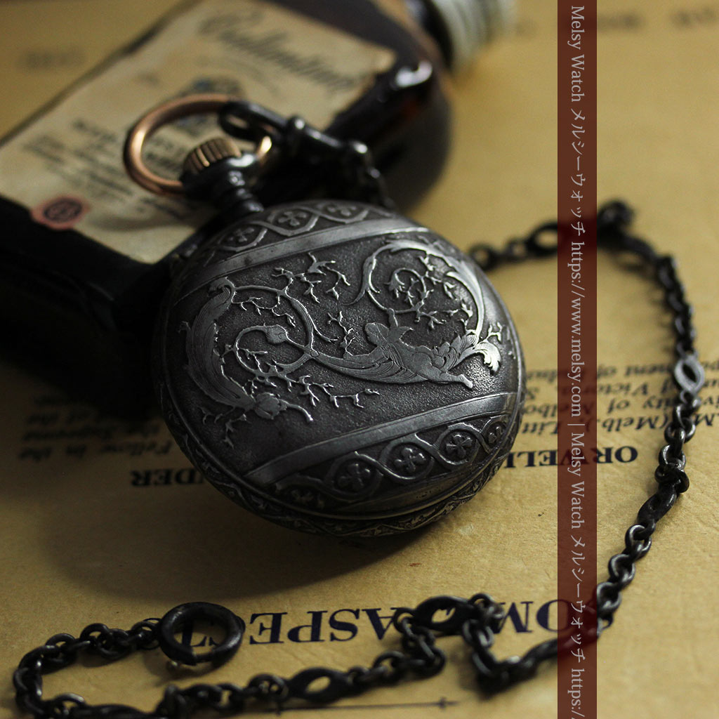 天使の装飾 渋さと深みあるロンジンのアンティーク懐中時計