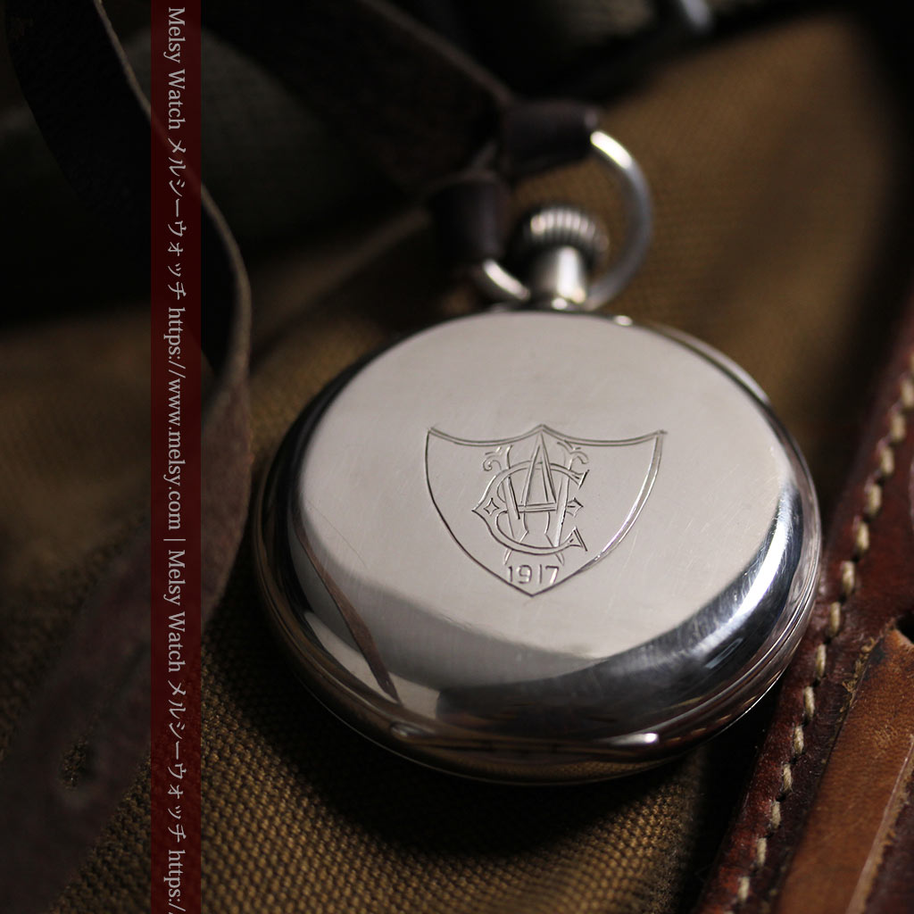 大英帝国時代 ベンソンの銀無垢アンティーク懐中時計 【1917年頃