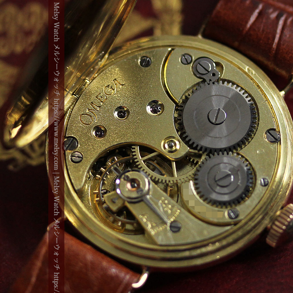 上品かつ特殊 オメガのアンティーク18金無垢腕時計 【1914年製】