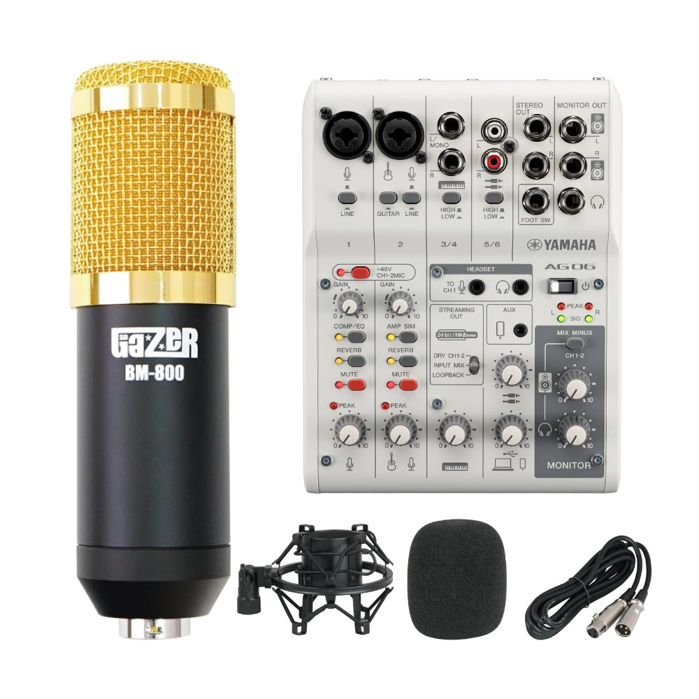 YAMAHA WEBキャスティングミキサー AG06mk2(コンデンサーマイクセット