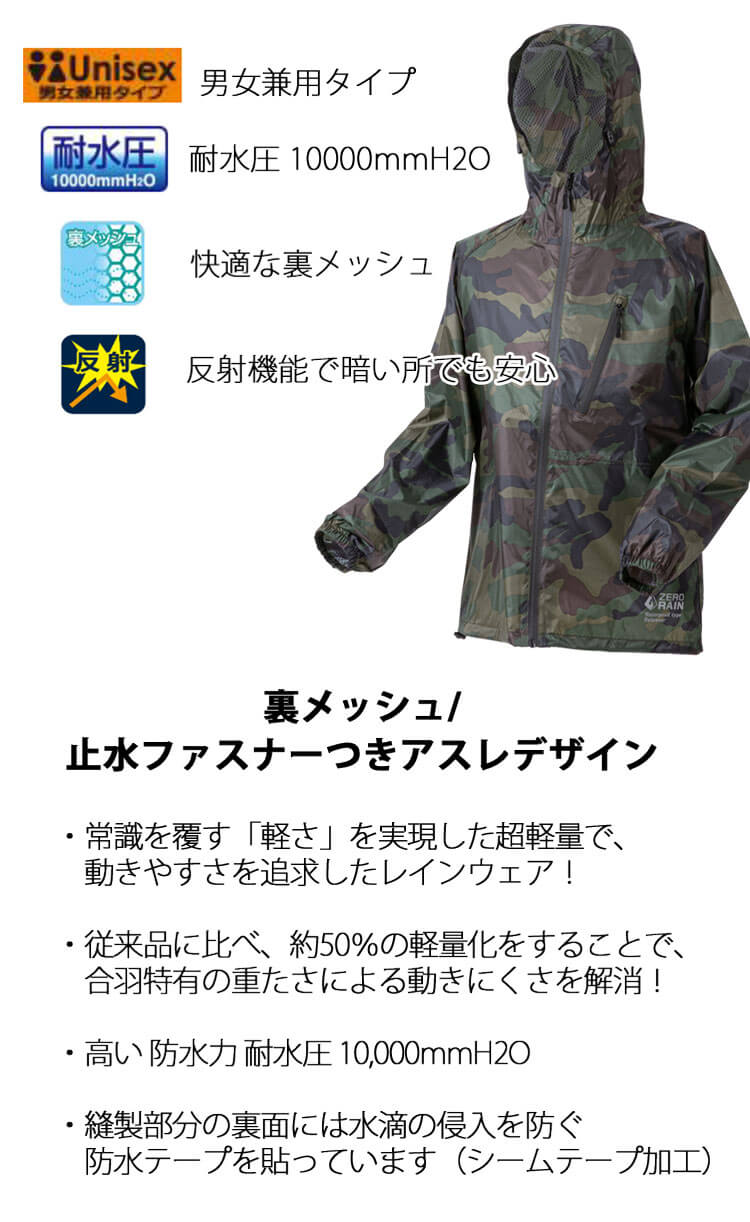 スーパーライトレインウェア 超軽量 No1710 KITA 喜多