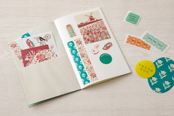 シール帳 ポケット付 水色 (34506006)｜ミドリオンラインストア