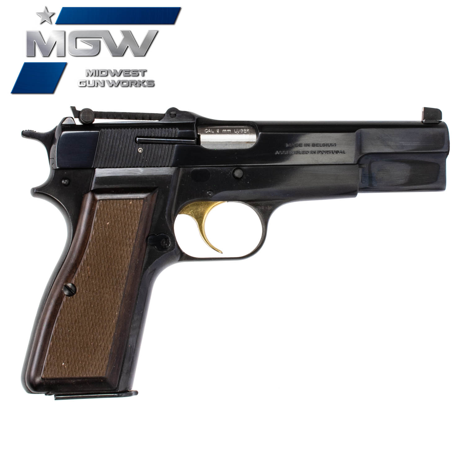MGW Custom Browning Hi-Power Capitan 9mm, Gloss Blued: MGW