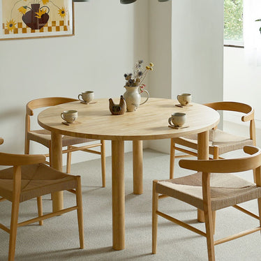 ラウンド ダイニングテーブル 直径120cm ナチュラル 北欧モダン｜miion