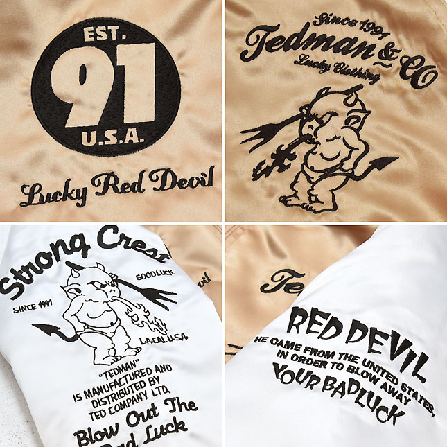 テッドマン(TEDMAN)「RED DEVIL」リバーシブルスカジャン/TSK-059