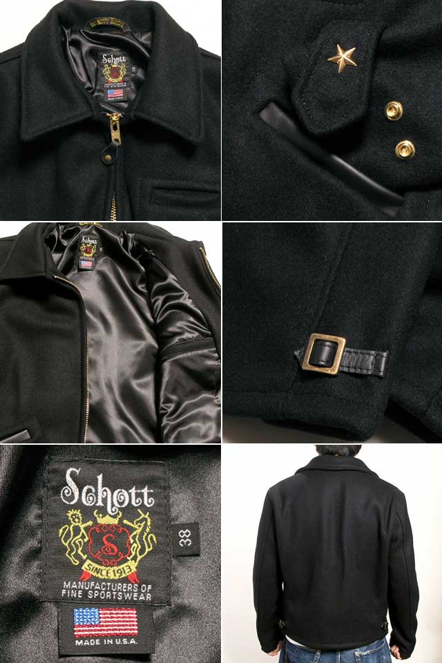 ショット(schott)MADE in USA・32ozウールメルトンCPOジャケット/7176