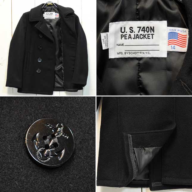 Schott【ショット】742SB「24oz」Boys P-Coat(ボーイズピーコート