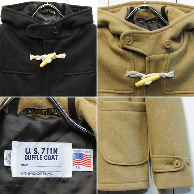 Schott【ショット】711B「24oz」ボーイズサイズ・ダッフルコート