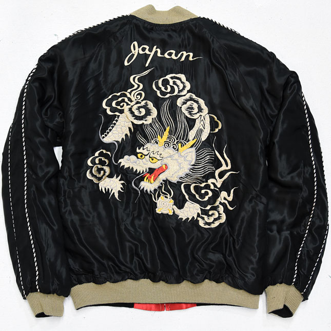 東洋スカジャン【WHITE DRAGON×DRAGON TIGER】サテンキルトスカ・NO