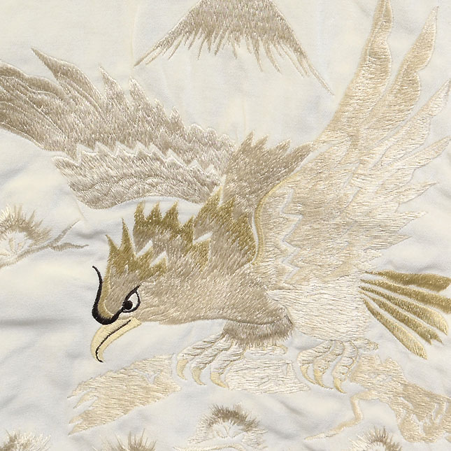 テーラー東洋スカジャン「WHITE EAGLE×BLACK TIGER」別珍×サテンキルト