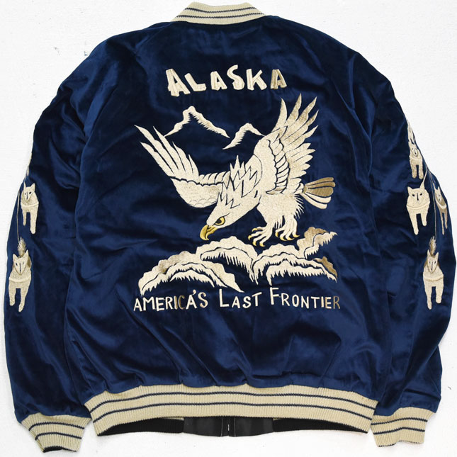 東洋スカジャン【ALASKAN EAGLE×ALASKA MAP】別珍スカ・NO-388/tt14467-128