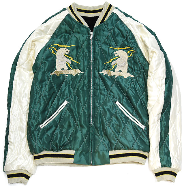 東洋スカジャン「POLAR BEAR×ALASKA MAP」別珍スカ・NO-398/tt15175-119