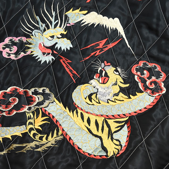 東洋スカジャン「SNAKE & SKULL×DRAGON & TIGER」別珍スカ・NO-405