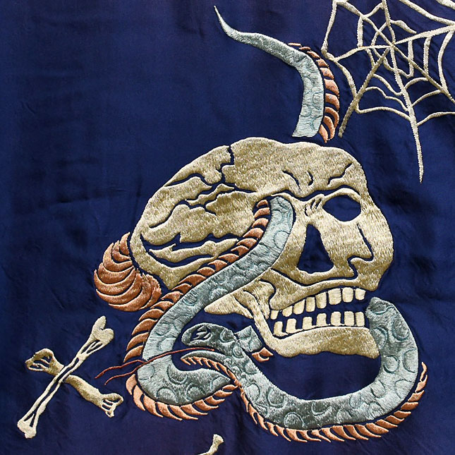 テーラー東洋スカジャン【SCULL×LANDSCAPE】サテンスカ・エージング