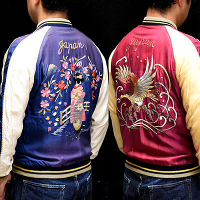 テーラー東洋スカジャン【舞妓×Eagle】サテンスカ・エージングモデル