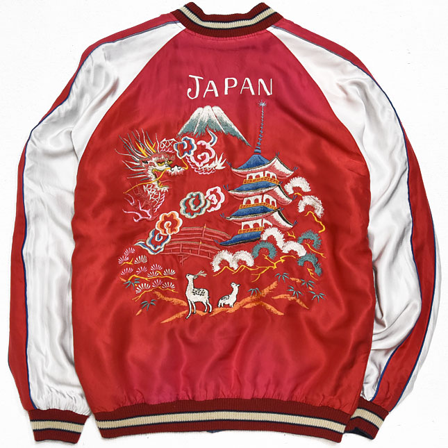 東洋スカジャン【ROARING TIGER×LANDSCAPE】サテンスカ・エージング