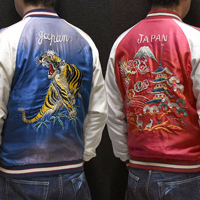 東洋スカジャン【ROARING TIGER×LANDSCAPE】サテンスカ・エージング