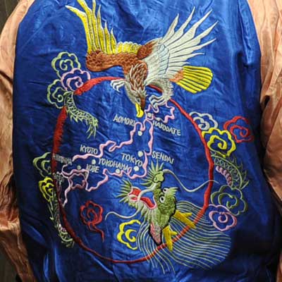 テーラー東洋スカジャン「鷹龍 MAP×虎富士」復刻サテンスカ/NO-800