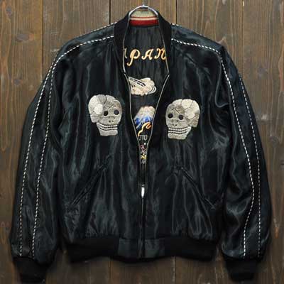 テーラー東洋スカジャンSOUVENIR JACKET「SCULL×JAPAN MAP」復刻