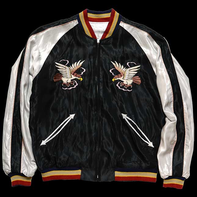 テーラー東洋スカジャン【EAGLE×JAPAN MAP】鷹×日本地図・復刻