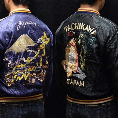 テーラー東洋スカジャン【舞妓×Japan Map】リバーシブルサテンスカ NO